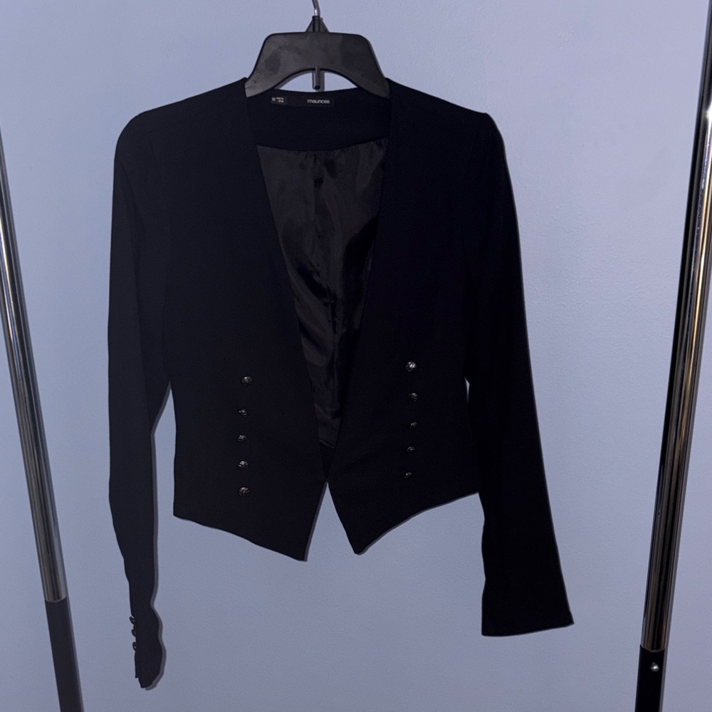 Maurices Black Women's Blazer with Button Accents